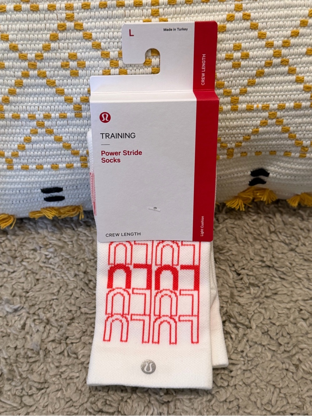 lululemon Power Stride Socks Crew Length NWT - Large